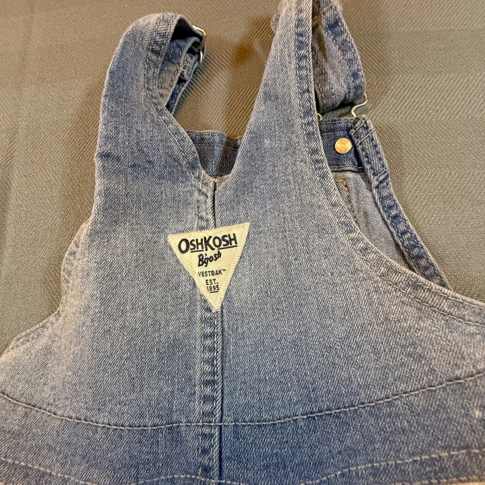 OshKosh Bgosh Toddler Girl Eyelet Lace Overall Dress 2T Blue White 2N011810 2064